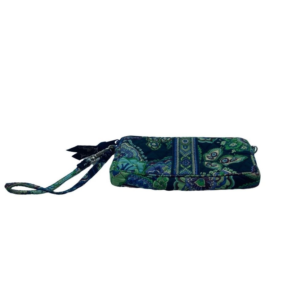 Vera Bradley BLUE RHAPSODY Print Wristlet Clutch Purse 8" x 4.5" Zip Close RARE